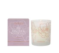 Stoneglow Day Flower Ginger & White Lily Boxed Candle In Glass Tumbler