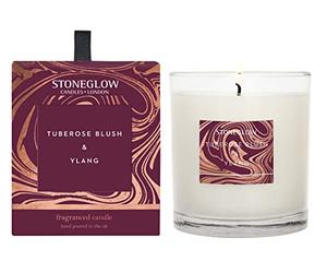 STONEGLOW CANDLES LONDON Modern Classics - Tuberose Blush & Ylang - Scented Candle - Boxed Tumbler
