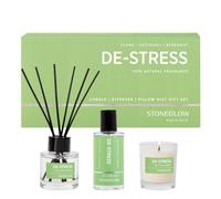 STONEGLOW CANDLES LONDON Wellbeing - De-Stress - Home Fragrance Gift Set (candle/diffuser/pillow spray)