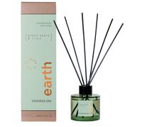Stoneglow Elements Collection Earth Green Apple & Lime Scented Reed Diffuser 100ml, Lasts 8 Weeks, 12 Rattan Reed Diffuser Sticks, Refillable & Reusable Fragrance, Air Freshener for Home