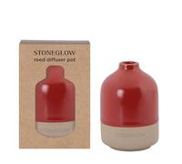 Stoneglow Elements Collection - Fire - Red Ceramic Diffuser Pot
