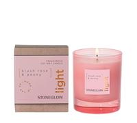 Stoneglow Elements Collection - Light - Blush Rose & Peony 160 Grams Scented Candle - Pink