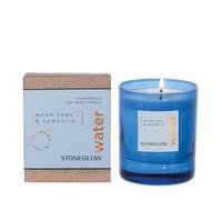 Stoneglow Elements Collection - Water - Wood Sage & Samphire 160 Grams Scented Candle (Blue)