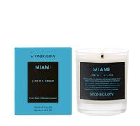Stoneglow Explorer Collection - Miami - Life's A Beach - Soy Wax Scented Candle (90 x 80mm) 220gm - Blue