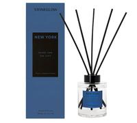 Stoneglow Explorer Collection New York Scent And The City Scented Reed Diffuser 150ml, Thyme Jasmine Amber, Premium Air Freshener, Lasts 12 Weeks, Refillable & Reusable, 10 Rattan Reed Diffuser Sticks