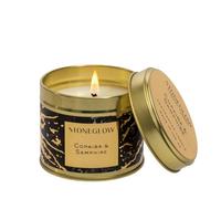 Stoneglow Luna Collection - Copaiba & Samphire - Scented Candle Tin of Ocean Notes, Samphire, Peppermint, Eucalyptus, Copaiba and Juniper (Balck & Gold)
