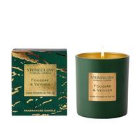 Stoneglow Luna Collection - Fougere & Vetiver 220 Grams Scented Candle (Green & Gold)