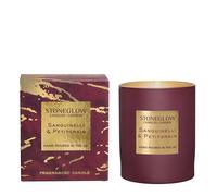 Stoneglow Luna Collection - Sanguinelli & Petitgrain 220 Grams Scented Candle - Berry & Gold