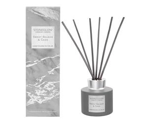 Stoneglow Luna Collection Sweet Balsam & Cade 120ml Scented Reed Diffuser (Grey & Silver)