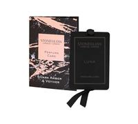 Stoneglow Luxury Dark Amber and Vetiver Perfume Card Scented Sachet With Hanging Ribbon