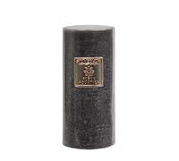 Stoneglow Metallique Collection - 600 Grams Fleur Aquatica Tall Scented Pillar Candle - Grey