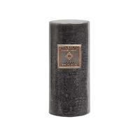 Stoneglow Metallique Collection - 600 Grams Whisky Et Chene Tall Scented Pillar Candle - Grey
