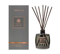 Stoneglow Metallique Collection Truffle D'Orient 200ml Scented Reed Diffuser, Lasts 16 Weeks, Refillable & Reusable Air Freshener, 10 Reed Diffuser Sticks, Jasmine Patchouli Vanilla & Truffle