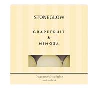 Stoneglow Modern Classics Collection - Grapefruit & Mimosa - Scented Tealight Candles 180g (Yellow)