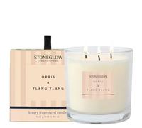 Stoneglow Modern Classics Collection - Orris & Ylang Ylang 3 Wick Scented Candle 760 Grams (Peach)