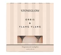 Stoneglow Modern Classics Collection - Orris & Ylang Ylang - Scented Tealight Candles (37 x 22mm) 180g - Peach