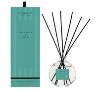 Stoneglow Modern Classics Fresh Linen & Citrus Reed Diffuser 120ml with Orange Blossom, Mandarin & Eucalyptus, 12 Rattan Reed Diffuser Sticks, Lasts 10 Weeks, Refillable Home Fragrance Air Freshener