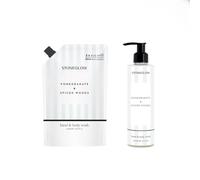 Stoneglow Modern Classics - Pomegranate & Spiced Woods - Scented Hand & Body Wash 250ml & Scented Hand & Body Wash Refill 500ml Giftset Bundle