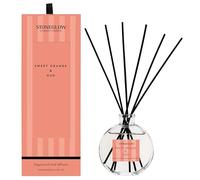 Stoneglow Modern Classics Sweet Orange & Oud Reed Diffuser 120ml with Citrus Orange, Spiced Oud & Vanilla, 12 Rattan Reed Diffuser Sticks, Lasts 10 Weeks, Refillable Home Fragrance Air Freshener