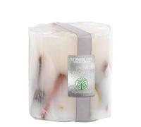 Stoneglow Nature's Gift Collection - Spiced Orchard Inclusion Pillar Candle - Green