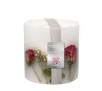 Stoneglow Nature's Gift Red Rose Scented Botanical Pillar Candle 470g