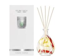 Stoneglow Nature's Gift Spiced Orchard Scented Reed Diffuser 180ml, Lasts 14 Weeks, 12 Rattan Reed Diffuser Sticks, Refillable & Reusable, Premium Air Freshener, Clove, Amber & Orchard Fruit Notes