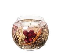 Stoneglow Seasonal Collection - Cosy Vibes - Nutmeg, Ginger & Spice Scented Candle - Gel Fishbowl (Red)