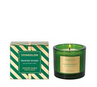Stoneglow Seasonal Collection - Frosted Woods - Pear, Patchouli & Musk Scented Candle 210 Grams Green