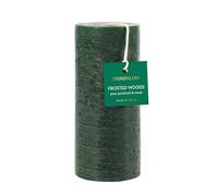 Stoneglow Seasonal Collection Frosted Woods Pear, Pathouli & Musk Tall Pillar Green Candle