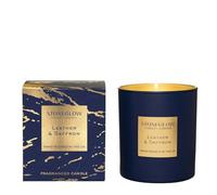 StoneGlow Seasonal Scents LUNA Leather & Saffron Tumbler Candle- Boxed