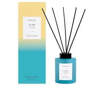 Stoneglow SOL Collection Aloe Glow Scented Diffuser 130ml with 12 Rattan Reed Sticks, Lotus Blossom, Muguet, Aloe, Jasmine & Freesia Fragranced Home Air Freshener, Lasts 10 Weeks
