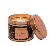 Stoneglow - Stoneglow - Luna - Dark Amber & Vetiver - Candle Tin (Rosegold)