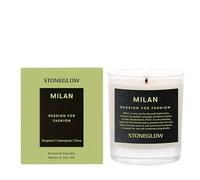 Stoneglow The Explorer Collection - Milan 200 Grams Scented Candle - Bergamot, Lemongrass, Clove - Lime Green