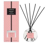 Stoneglow The Signature Bergamot & Lily Scented Reed Diffuser 120ml - Jasmine, Rose & Musk Notes, Lasts 10 Weeks, 12 Rattan Reed Diffuser Sticks, Refillable & Reusable, Premium Home Air Freshener