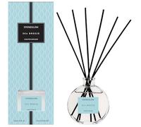 Stoneglow The Signature Collection Sea Breeze Scented Reed Diffuser 120ml - Marine, Sage & Patchouli Notes, Lasts 10 Weeks, 12 Rattan Reed Diffuser Sticks, Refillable & Reusable, Premium Air Freshener