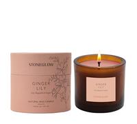 Stoneglow The Walled Garden Collection - Ginger Lily - Lily | Magnolia | Ginger - Scented Natural Wax Candle Tumbler 79 x 89mm (Orange)