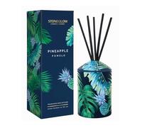 Stoneglow Urban Botanics Pineapple Pomelo Scented Reed Diffuser 200ml - Tangerine, Coconut, Peach, Amber & Musk Notes, Lasts 16 Weeks, 10 Reed Diffuser Sticks, Refillable & Reusable Home Air Freshener
