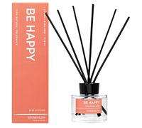 Stoneglow Wellbeing Collection - Be Happy 140ml Scented Reed Diffuser - Lemon, Bergamot, Myrrh (Orange)