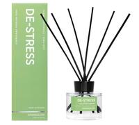 Stoneglow Wellbeing Collection - De-Stress 140ml Scented Reed Diffuser - Ylang, Patchouli, Bergamot (Green)