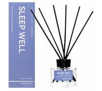 Stoneglow Wellbeing Collection - Sleep Well 140ml Scented Reed Diffuser - Lavender, Sage, Cedarwood (Blue)