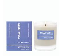 Stoneglow Wellbeing Collection - Sleep Well 220 grams Scented Candle - Lavender, Sage, Cedarwood (Blue)