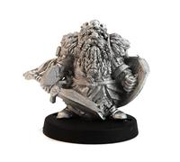 Stonehaven Dwarf Fallen King Miniature - 26mm Lead-Free Pewter Figure, 28mm Scale, Unpainted, Made in USA