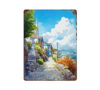 Stonehaven Scotland Vintage Watercolor Metal Tin Sign
