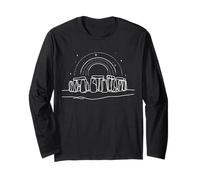 Stonehenge Line Art Ancient Monument Drawing Long Sleeve T-Shirt