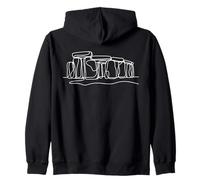 Stonehenge Line Art History Buff Zip Hoodie