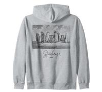 Stonehenge Souvenir England Great Britain Heritage Art Zip Hoodie