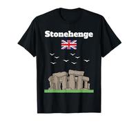 Stonehenge souvenir mysterious prehistoric monument UK flag T-Shirt