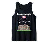 Stonehenge souvenir mysterious prehistoric monument UK flag Tank Top