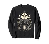 Stonehenge Standing Stones Moon Phases Folk Art Nature Sweatshirt