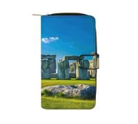 Stonehenge Summer Fashion Wallet Credit Card Holder Slim Coin Pocket Purse Handheld Phone Bags for Women Men 8×4.5×1.5 Inches